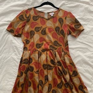 LuLaRoe Amelia dress XL - fall colors with pockets
